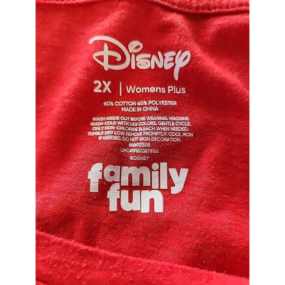 Disney Mickey Mouse American Flag Logo Graphic Tee 2X Women’s Plus - Picture 8 of 8